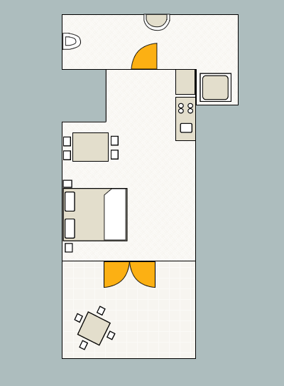 Tloris apartmaja - 1 - Typ/2S